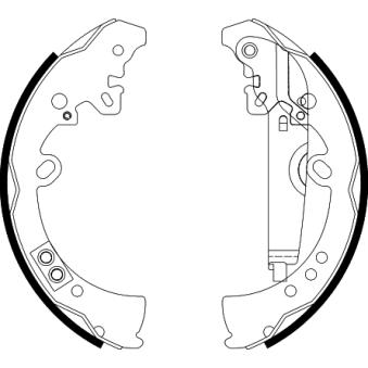 Jeu de mâchoires de frein HELLA OEM 044950K070