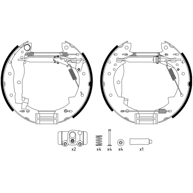 Kit de freins arrière (prémontés) HELLA 8DB 355 022-731 - Visuel 2