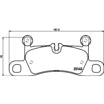 Jeu de 4 plaquettes de frein arrière HELLA OEM 99135293902