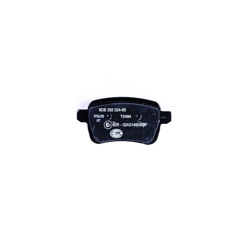 Jeu de 4 plaquettes de frein arrière HELLA 8DB 355 024-651 - Visuel 1