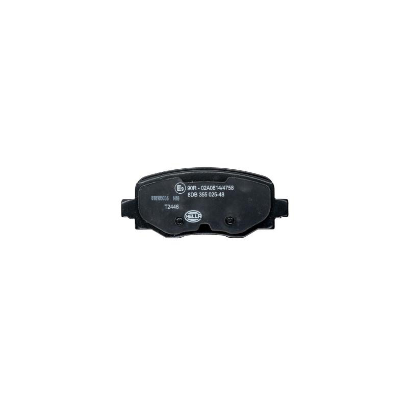 Jeu de 4 plaquettes de frein arrière HELLA 8DB 355 025-481 - Visuel 1