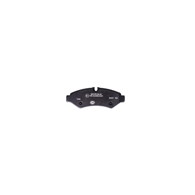 Jeu de 4 plaquettes de frein arrière HELLA 8DB 355 036-861 - Visuel 1