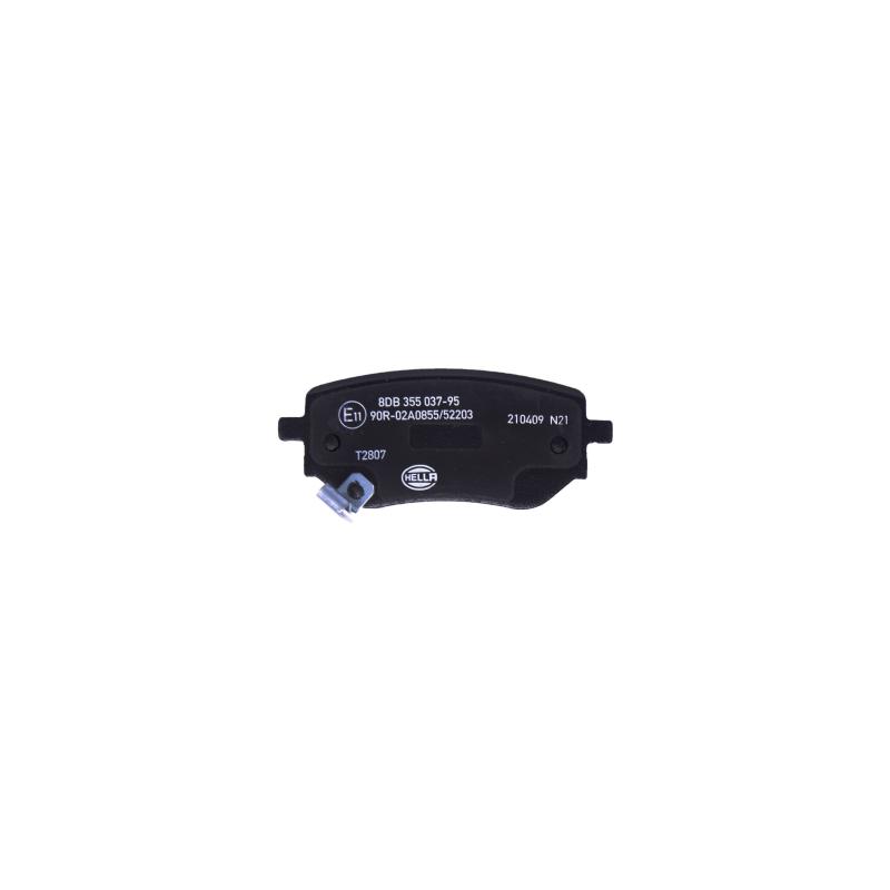 Jeu de 4 plaquettes de frein arrière HELLA 8DB 355 037-951 - Visuel 1