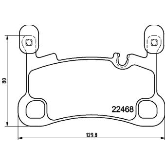 Jeu de 4 plaquettes de frein arrière HELLA OEM 9Y0698451H