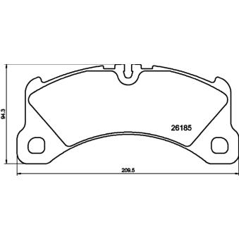 Jeu de 4 plaquettes de frein avant HELLA OEM 95B698151G