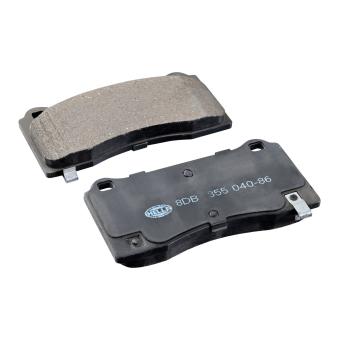 Jeu de 4 plaquettes de frein avant HELLA 8DB 355 040-861 pour TESLA MODEL 3 EV AWD - 208cv