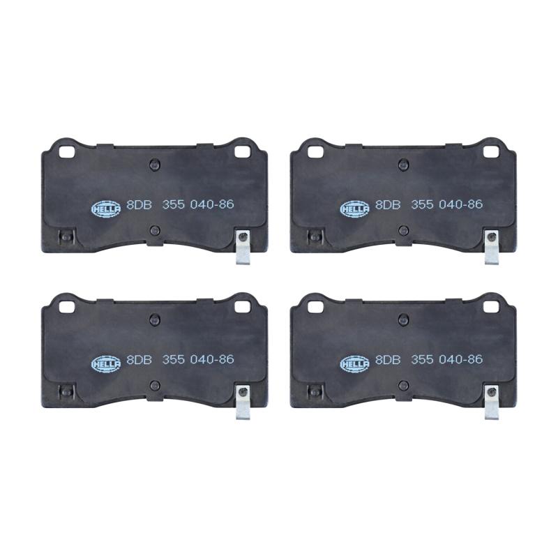 Jeu de 4 plaquettes de frein avant HELLA 8DB 355 040-861 - Visuel 2