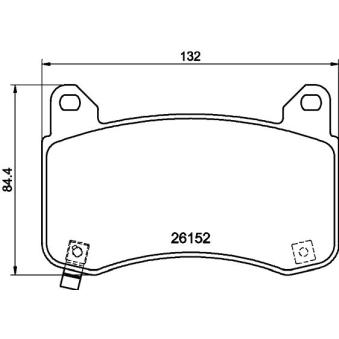 Jeu de 4 plaquettes de frein avant HELLA 8DB 355 040-901 pour TESLA MODEL 3 EV AWD - 208cv
