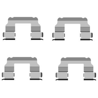 Kit d'accessoires, plaquette de frein à disque HELLA [8DZ 355 205-091]