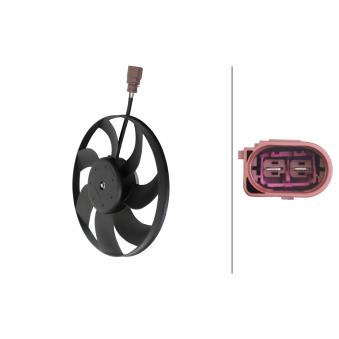 Ventilateur, refroidissement du moteur HELLA 8EW 366 420-111 pour SEAT IBIZA 1.4 TSI - 150cv