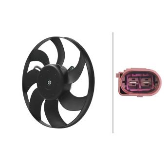 Ventilateur, refroidissement du moteur HELLA 8EW 366 420-121 pour KIA PRIDE 1.6 - 110cv