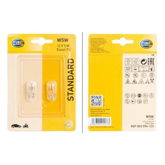 Ampoule, feu de stationnement/de position HELLA [8GP 003 594-123]