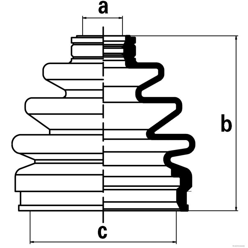 Soufflets de cardan avant HERTH+BUSS JAKOPARTS J2860304 - Visuel 1