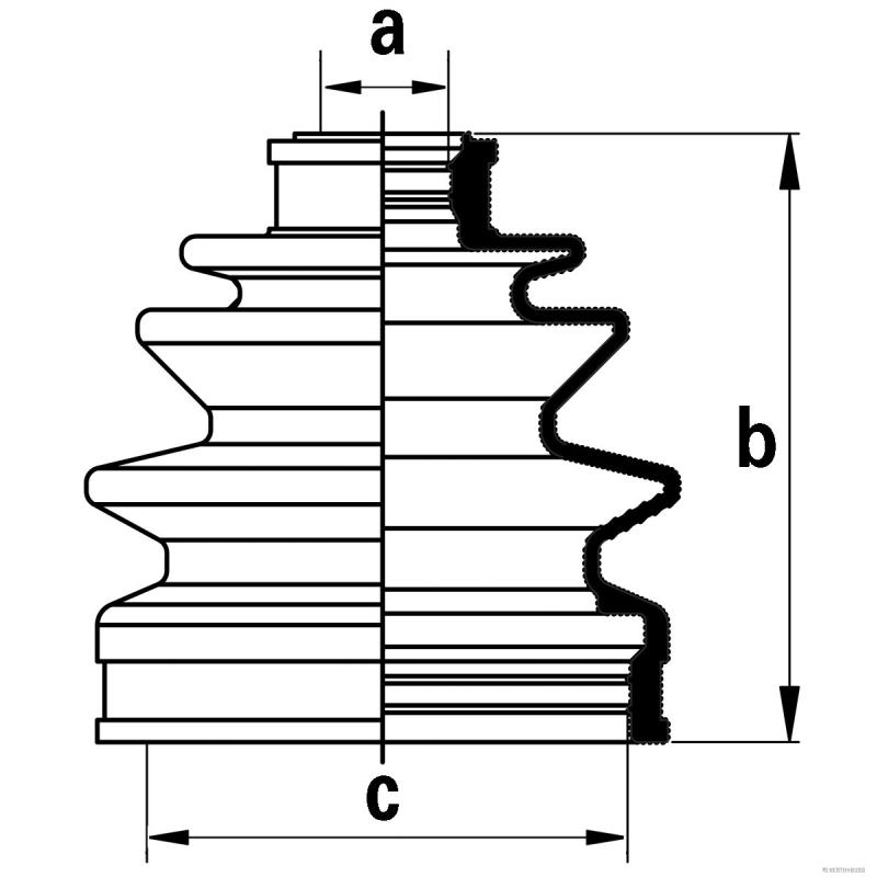 Soufflets de cardan avant HERTH+BUSS JAKOPARTS J2860501 - Visuel 1