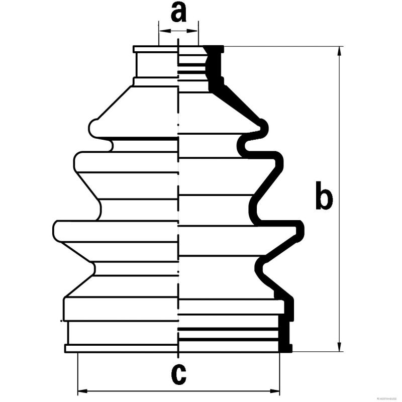 Soufflets de cardan avant HERTH+BUSS JAKOPARTS J2860503 - Visuel 1