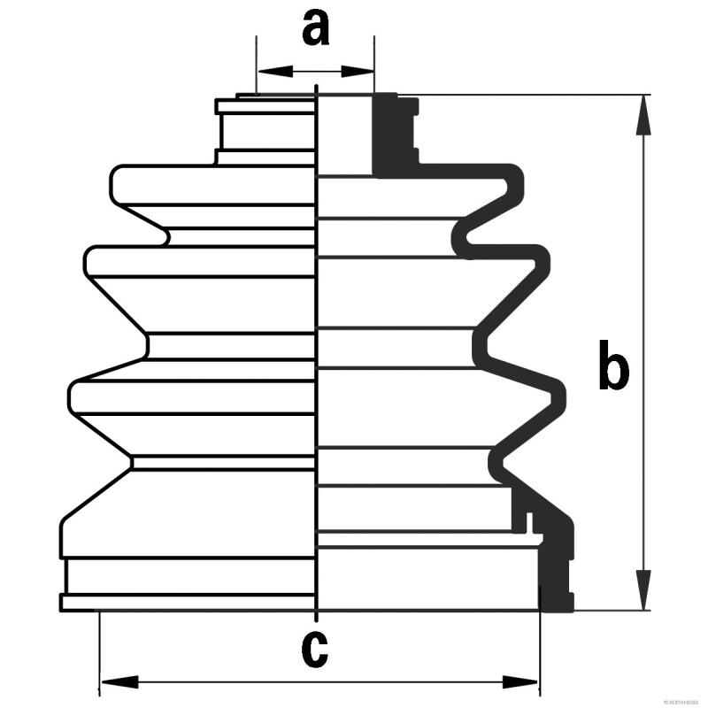 Soufflets de cardan avant HERTH+BUSS JAKOPARTS J2861002 - Visuel 1