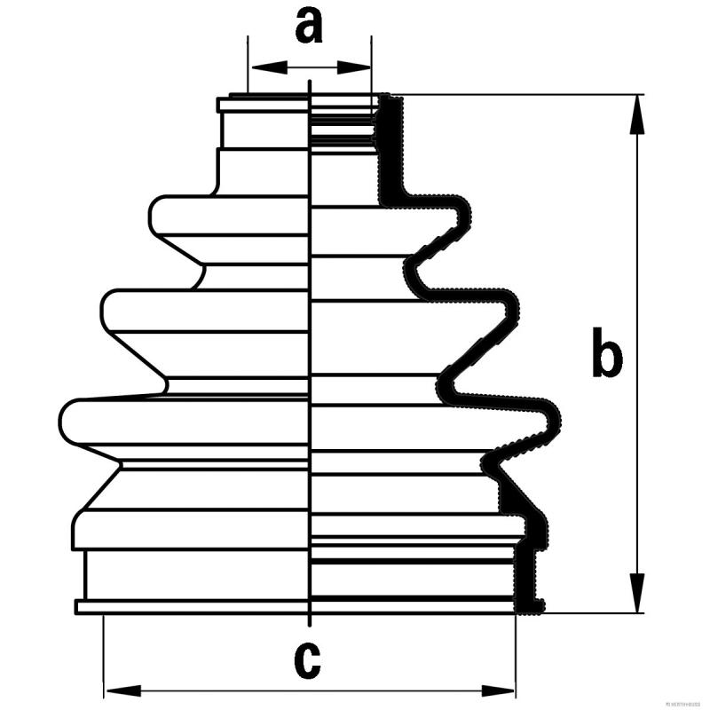 Soufflets de cardan avant HERTH+BUSS JAKOPARTS J2861016 - Visuel 1