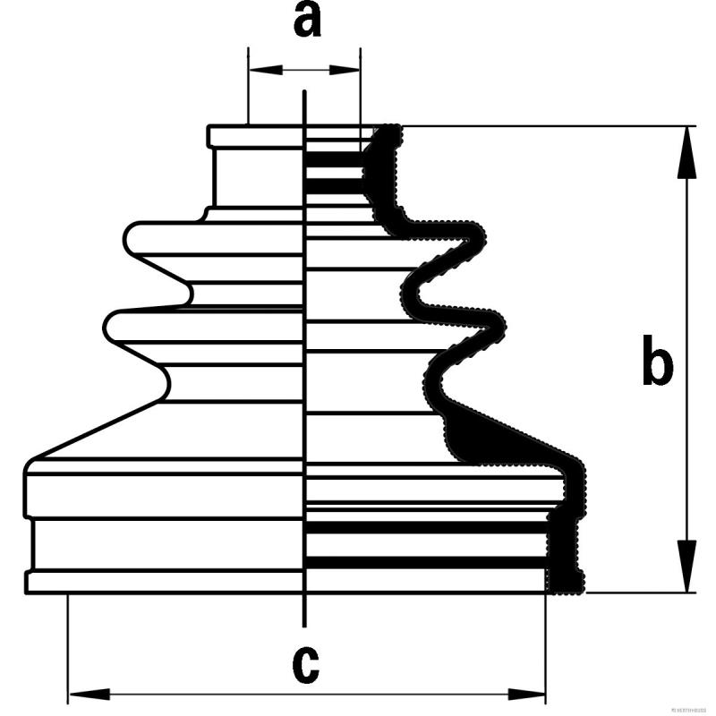 Soufflets de cardan arrière HERTH+BUSS JAKOPARTS J2861028 - Visuel 1