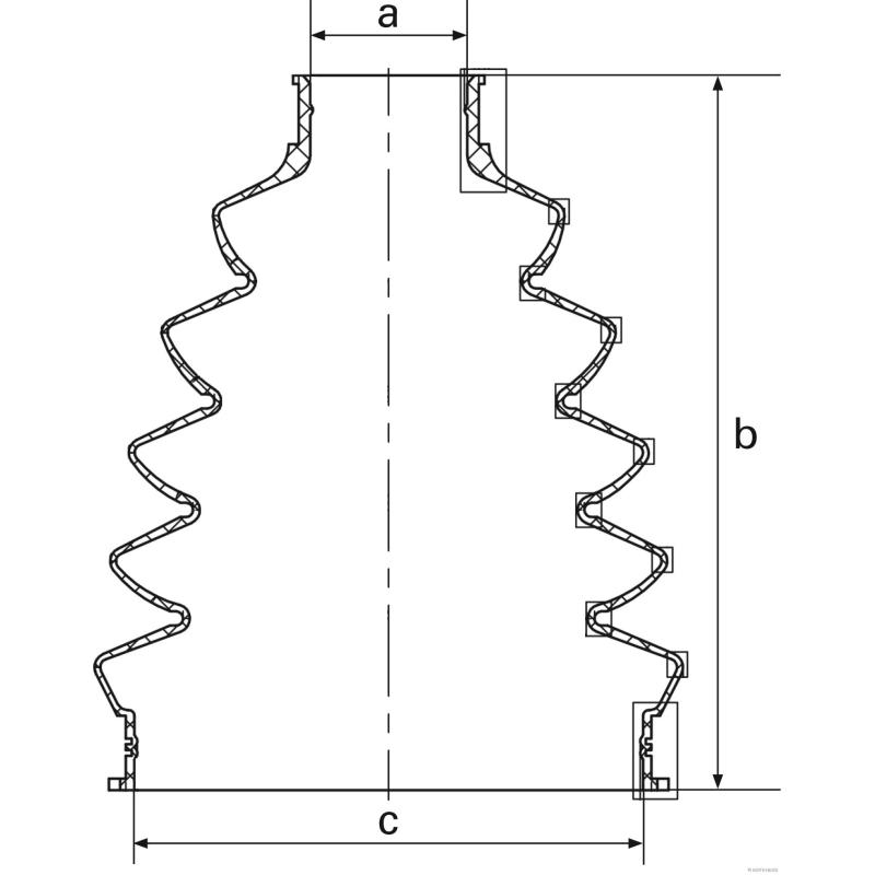 Soufflets de cardan avant HERTH+BUSS JAKOPARTS J2861035 - Visuel 1
