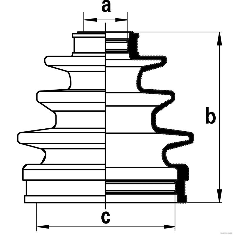 Soufflets de cardan avant HERTH+BUSS JAKOPARTS J2862000 - Visuel 1