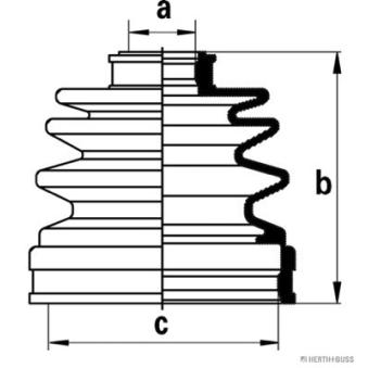 Soufflets de cardan avant HERTH+BUSS JAKOPARTS OEM 0443812140