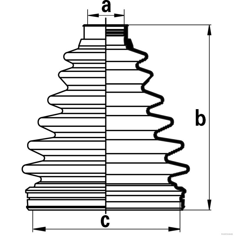 Soufflets de cardan avant HERTH+BUSS JAKOPARTS J2862009 - Visuel 1