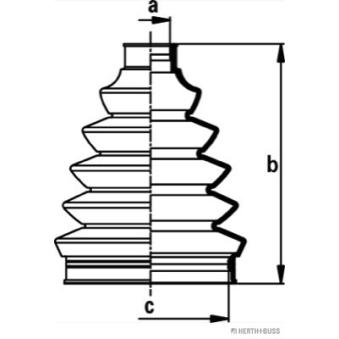 Soufflets de cardan avant HERTH+BUSS JAKOPARTS OEM 0443805210