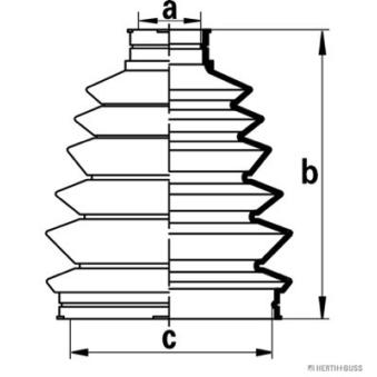 Soufflets de cardan avant HERTH+BUSS JAKOPARTS OEM 0443820411 Soufflets de cardan avant HERTH+BUSS JAKOPARTS OEM 0443820411