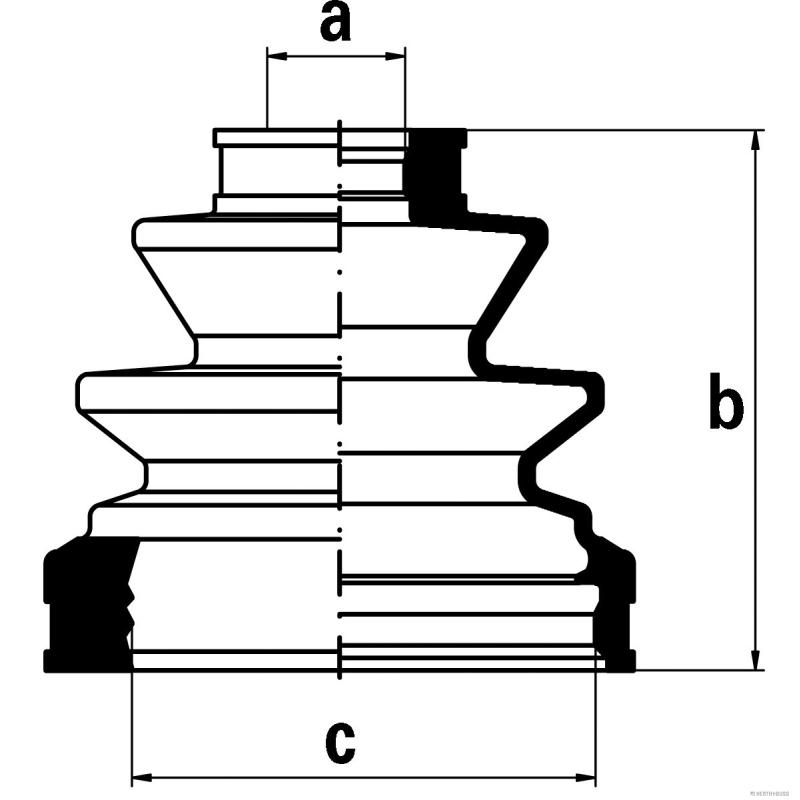Soufflets de cardan arrière HERTH+BUSS JAKOPARTS J2862027 - Visuel 1