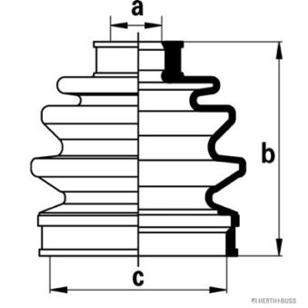Soufflets de cardan avant HERTH+BUSS JAKOPARTS [J2864002]