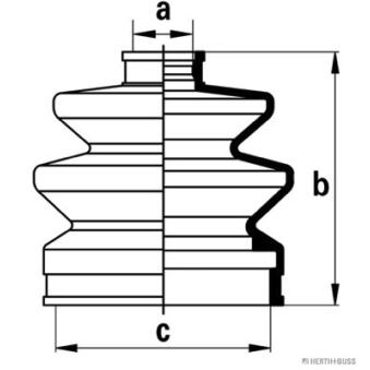 Soufflets de cardan avant HERTH+BUSS JAKOPARTS OEM 44333SA2310