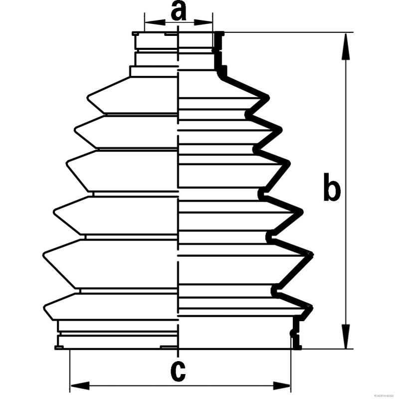 Soufflets de cardan avant HERTH+BUSS JAKOPARTS J2864018 - Visuel 1