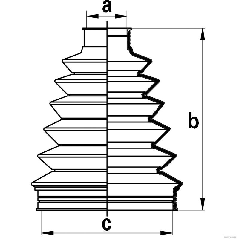 Soufflets de cardan avant HERTH+BUSS JAKOPARTS J2864023 - Visuel 1