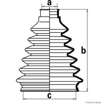 Soufflets de cardan avant HERTH+BUSS JAKOPARTS OEM 44018SABN20