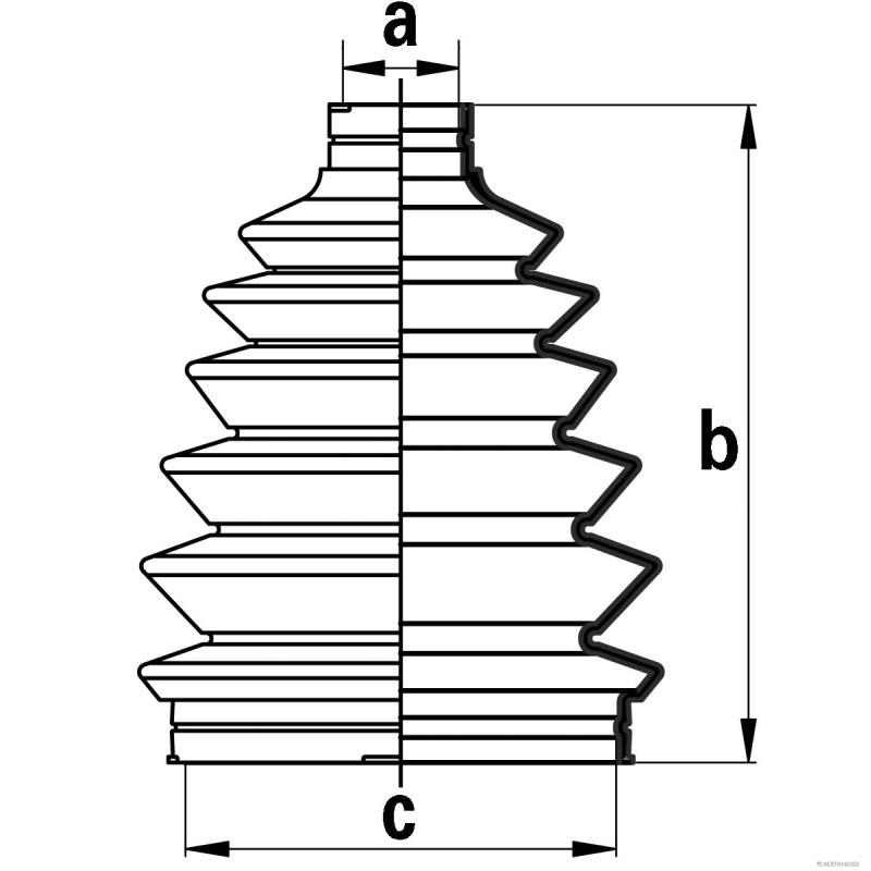 Soufflets de cardan avant HERTH+BUSS JAKOPARTS J2864028 - Visuel 1