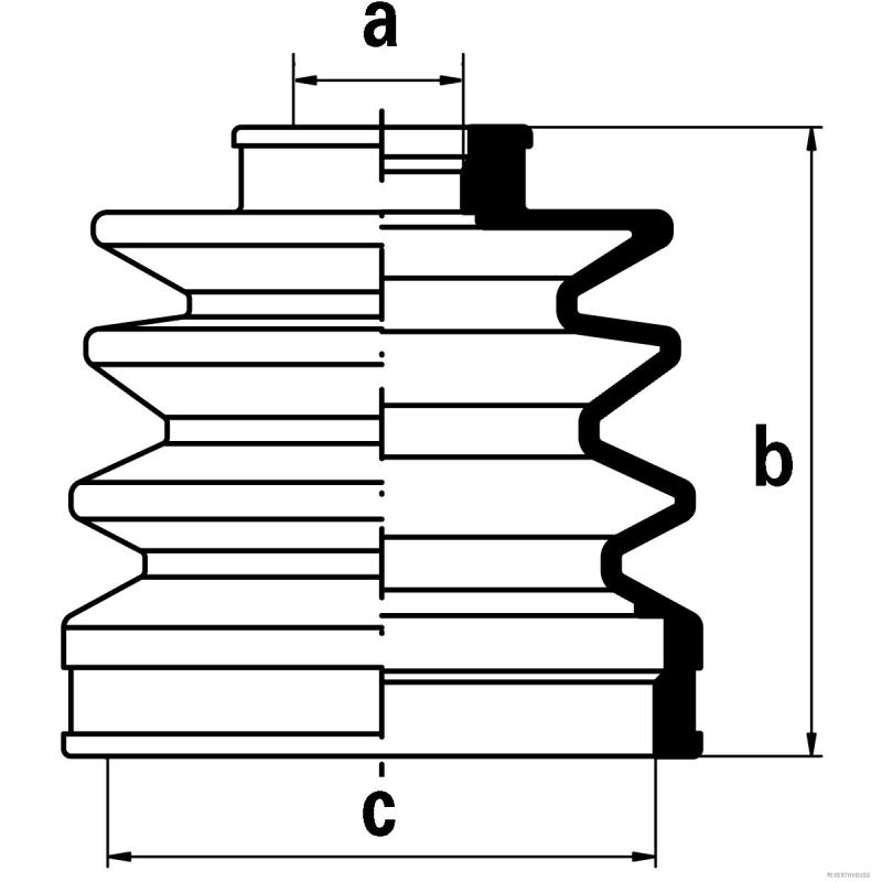 Soufflets de cardan avant HERTH+BUSS JAKOPARTS J2865000 - Visuel 1