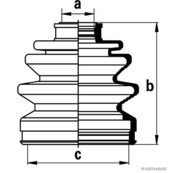 Soufflets de cardan avant HERTH+BUSS JAKOPARTS OEM MB526274 Soufflets de cardan avant HERTH+BUSS JAKOPARTS OEM MB526274