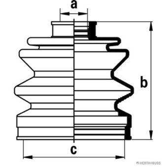 Soufflets de cardan avant HERTH+BUSS JAKOPARTS J2867011