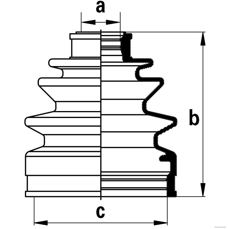 Soufflets de cardan avant HERTH+BUSS JAKOPARTS J2868003 - Visuel 1