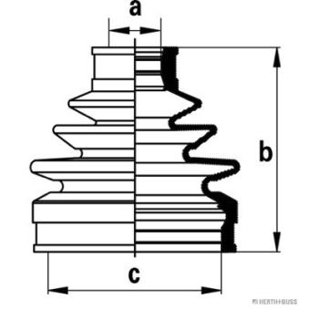 Soufflets de cardan avant HERTH+BUSS JAKOPARTS OEM 4411854G03000
