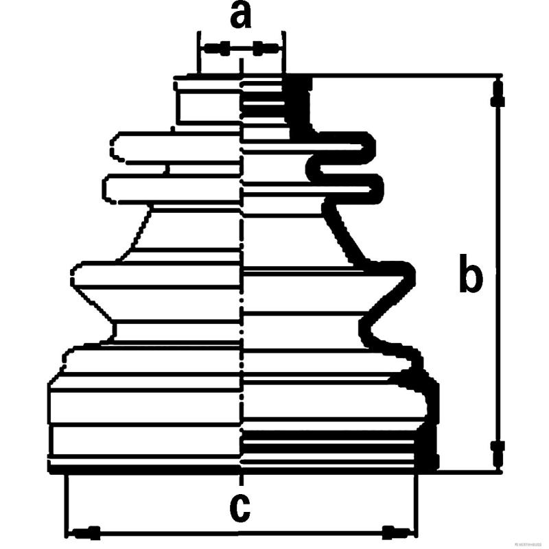 Soufflets de cardan avant HERTH+BUSS JAKOPARTS J2869000 - Visuel 1