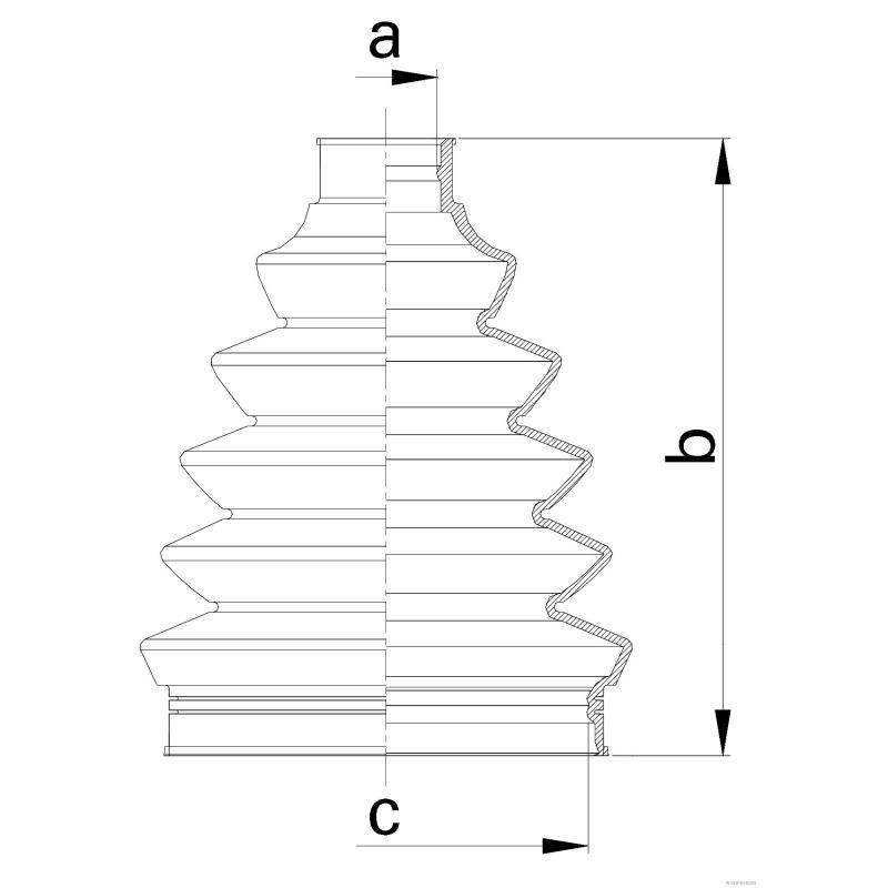 Soufflets de cardan avant HERTH+BUSS JAKOPARTS J2871000 - Visuel 1
