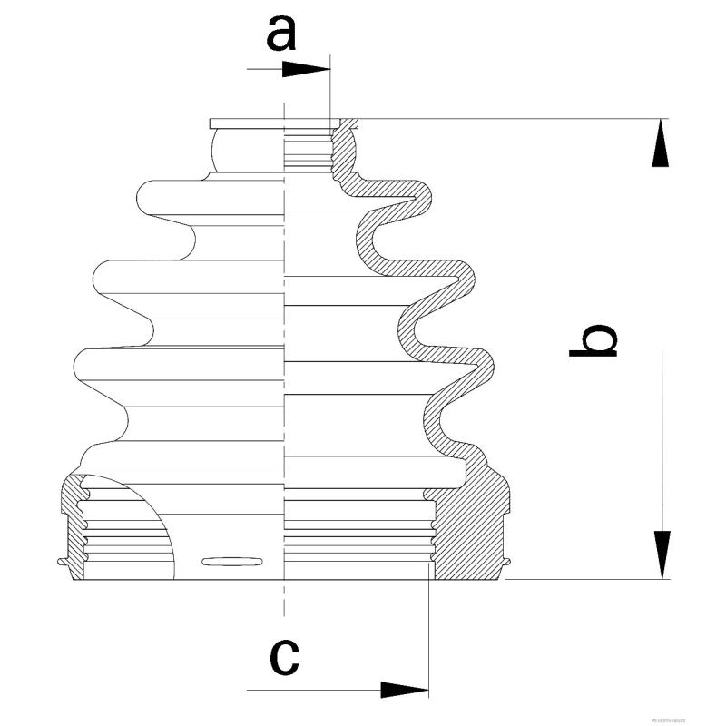 Soufflets de cardan avant HERTH+BUSS JAKOPARTS J2880508 - Visuel 1