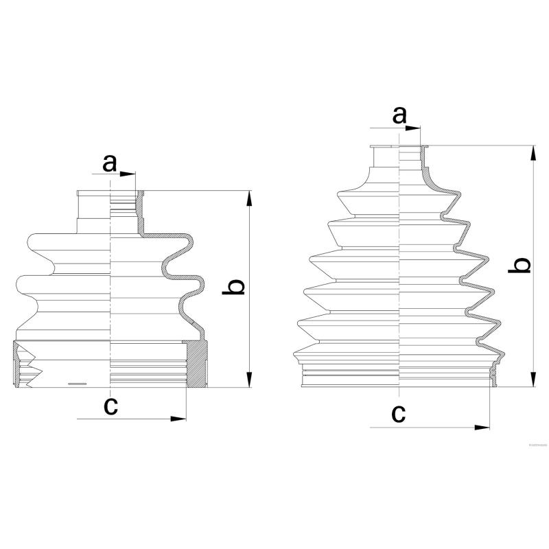 Soufflets de cardan avant HERTH+BUSS JAKOPARTS J2880510 - Visuel 1