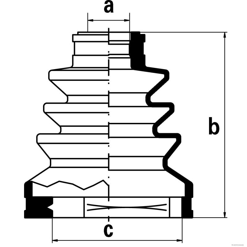 Soufflets de cardan arrière HERTH+BUSS JAKOPARTS J2881000 - Visuel 1