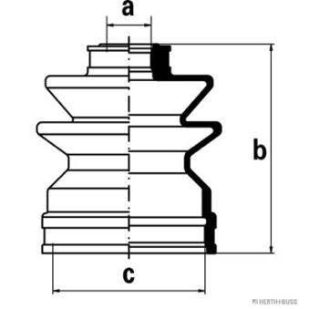 Soufflets de cardan avant HERTH+BUSS JAKOPARTS OEM 3974102A28