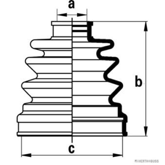 Soufflets de cardan avant HERTH+BUSS JAKOPARTS OEM 397414F425 Soufflets de cardan avant HERTH+BUSS JAKOPARTS OEM 397414F425