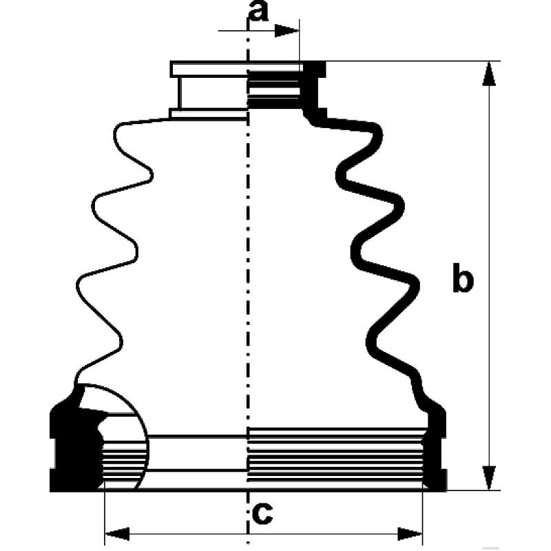 Soufflets de cardan avant HERTH+BUSS JAKOPARTS J2881018 - Visuel 1