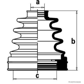 Soufflets de cardan avant HERTH+BUSS JAKOPARTS OEM 39741AV325