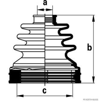 Soufflets de cardan avant HERTH+BUSS JAKOPARTS OEM 39741BM726 Soufflets de cardan avant HERTH+BUSS JAKOPARTS OEM 39741BM726